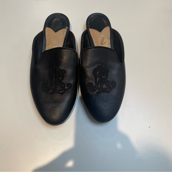 Lauren Ralph Lauren Black Embroidered Sandals - Picture 2 of 8